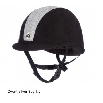 Charles Owen YR8 Sparkly Centre Black/Black Riding Hat 