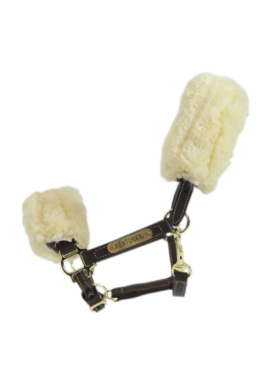 Leather Halter Sheepskin is gemaakt van duurzaam en artificieel leer. Leather Halter Sheepskin is gemaakt van duurzaam en artificieel leer.