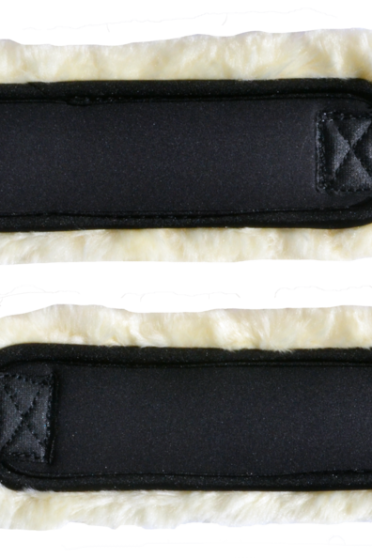These Sheepskin Pastern Wraps help deflect direct contact from overreaching or from contact with fences while jumping. These Sheepskin Pastern Wraps help deflect direct contact from overreaching or from contact with fences while jumping.