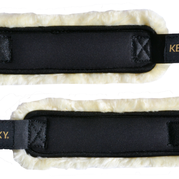 These Sheepskin Pastern Wraps help deflect direct contact from overreaching or from contact with fences while jumping. These Sheepskin Pastern Wraps help deflect direct contact from overreaching or from contact with fences while jumping.