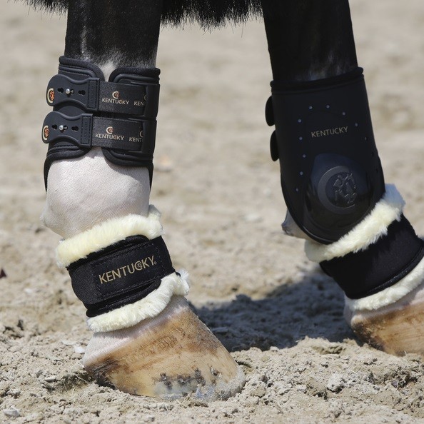 These Sheepskin Pastern Wraps help deflect direct contact from overreaching or from contact with fences while jumping. These Sheepskin Pastern Wraps help deflect direct contact from overreaching or from contact with fences while jumping.