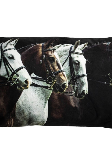 Mars & More Klassiek Fluweel Kussen Paard Bruin