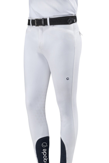 Knie grip rijbroek uit de Eqode collectie van het merk Equiline Knie grip rijbroek uit de Eqode collectie van het merk Equiline
