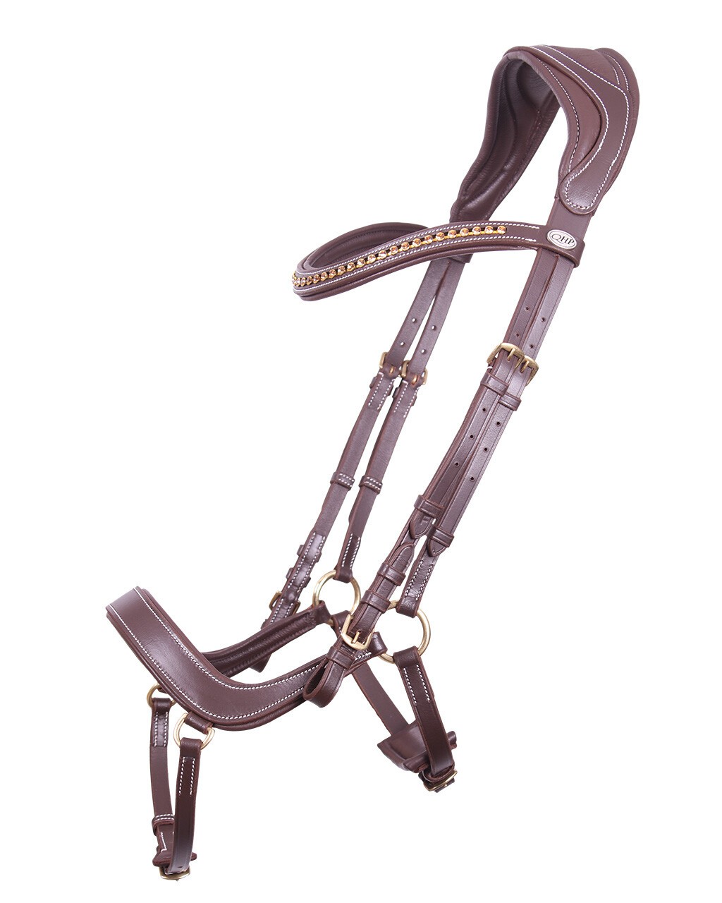 Anatomisch gevormd hoofdstel Devi dat de zenuwen en gevoelige punten van het paardenhoofd zoveel mogelijk vermijdt. Anatomisch gevormd hoofdstel Devi dat de zenuwen en gevoelige punten van het paardenhoofd zoveel mogelijk vermijdt.
