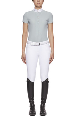 Elegant Cavalleria Toscana dames wedstrijdshirt met korte mouwen.