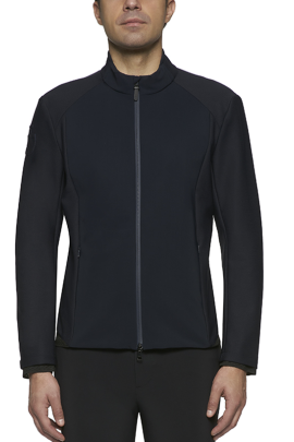 Cavalleria Toscana Piquet/Jersey Bonded With Lightweight Fleece Jacket Cavalleria Toscana Piquet/Jersey Bonded With Lightweight Fleece Jacket