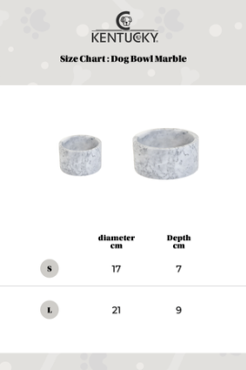 Kentucky Dogwear Dog Bowl Marble White Kentucky Dogwear Dog Bowl Marble White