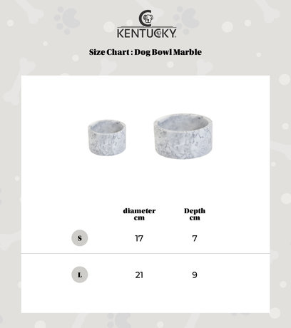 Kentucky Dogwear Dog Bowl Marble White Kentucky Dogwear Dog Bowl Marble White