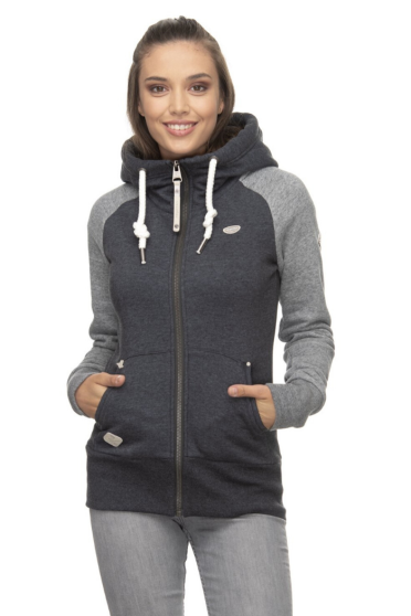 Ragwear Women's Neska Zip Twotone Black Ragwear Women's Neska Zip Twotone Black