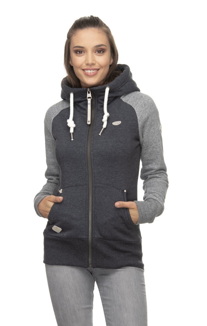 Ragwear Women's Neska Zip Twotone Black Ragwear Women's Neska Zip Twotone Black