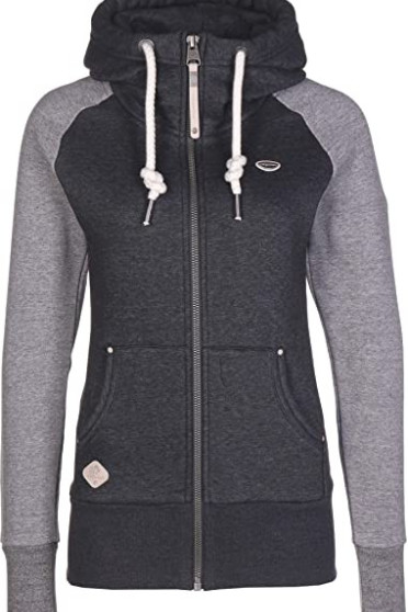 Ragwear Women's Neska Zip Twotone Black Ragwear Women's Neska Zip Twotone Black