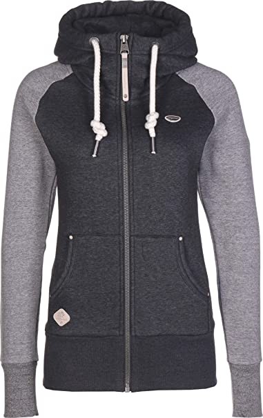 Ragwear Women's Neska Zip Twotone Black Ragwear Women's Neska Zip Twotone Black