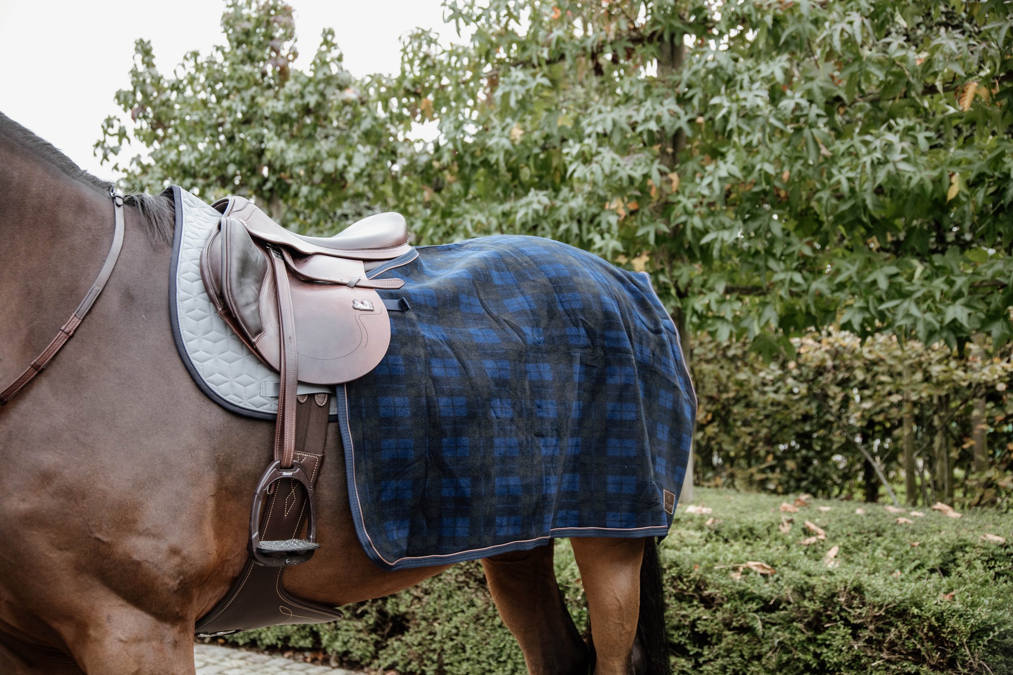 Kentucky Horsewear Quarter Rug Heavy Fleece Check Printing Kentucky Horsewear Quarter Rug Heavy Fleece Check Printing