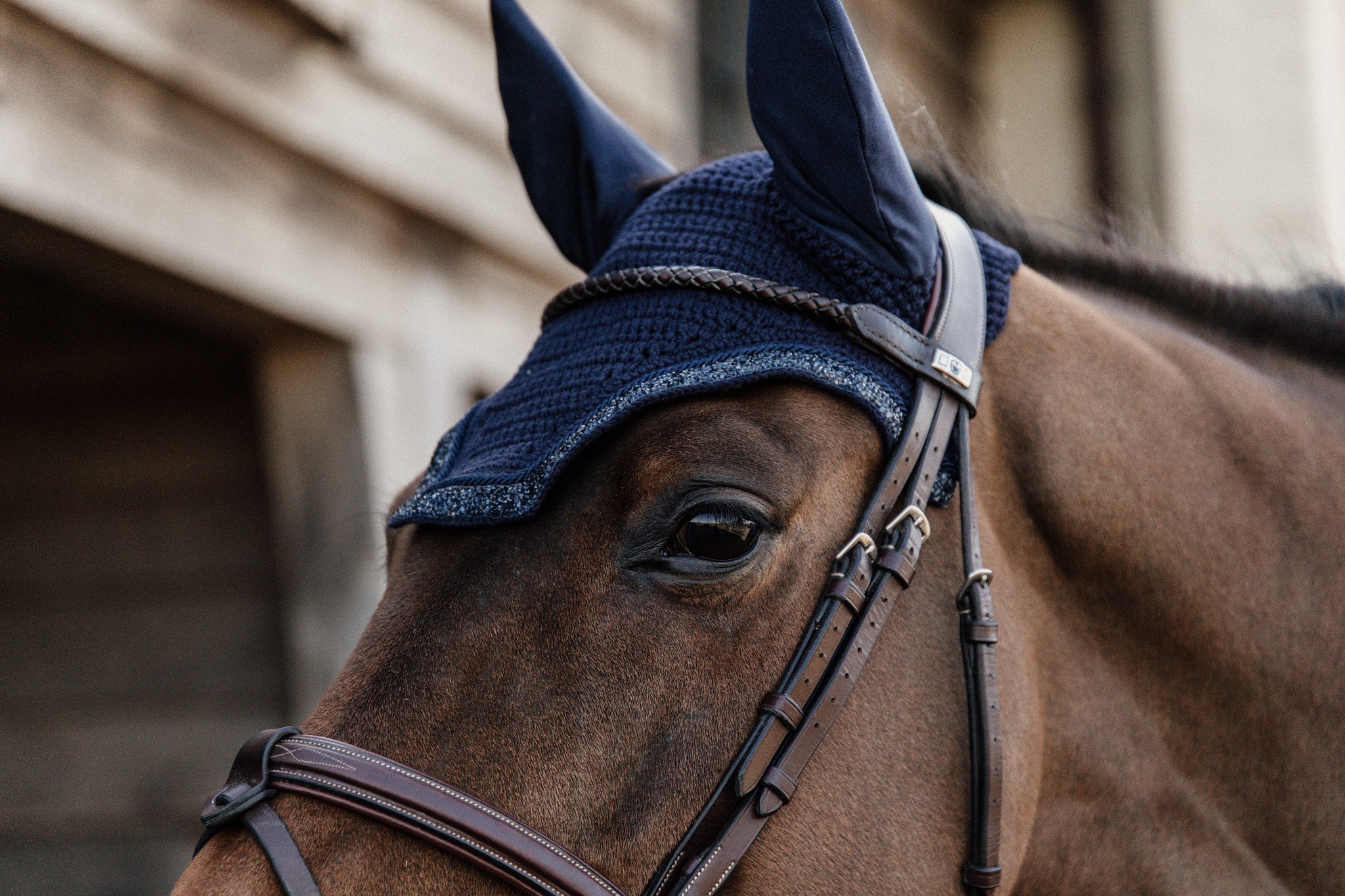 Kentucky Horsewear Fly Veil Wellington Glitter Stone Soundless Kentucky Horsewear Fly Veil Wellington Glitter Stone Soundless