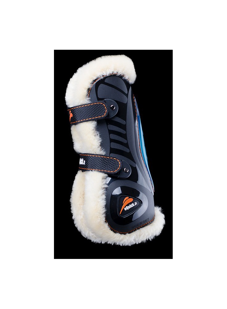 eQuick eShock Front Velcro Tendon Boots Sheepskin