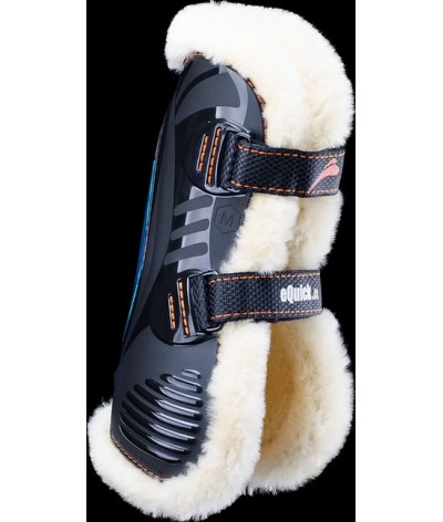 eQuick eShock Front Velcro Tendon Boots Sheepskin