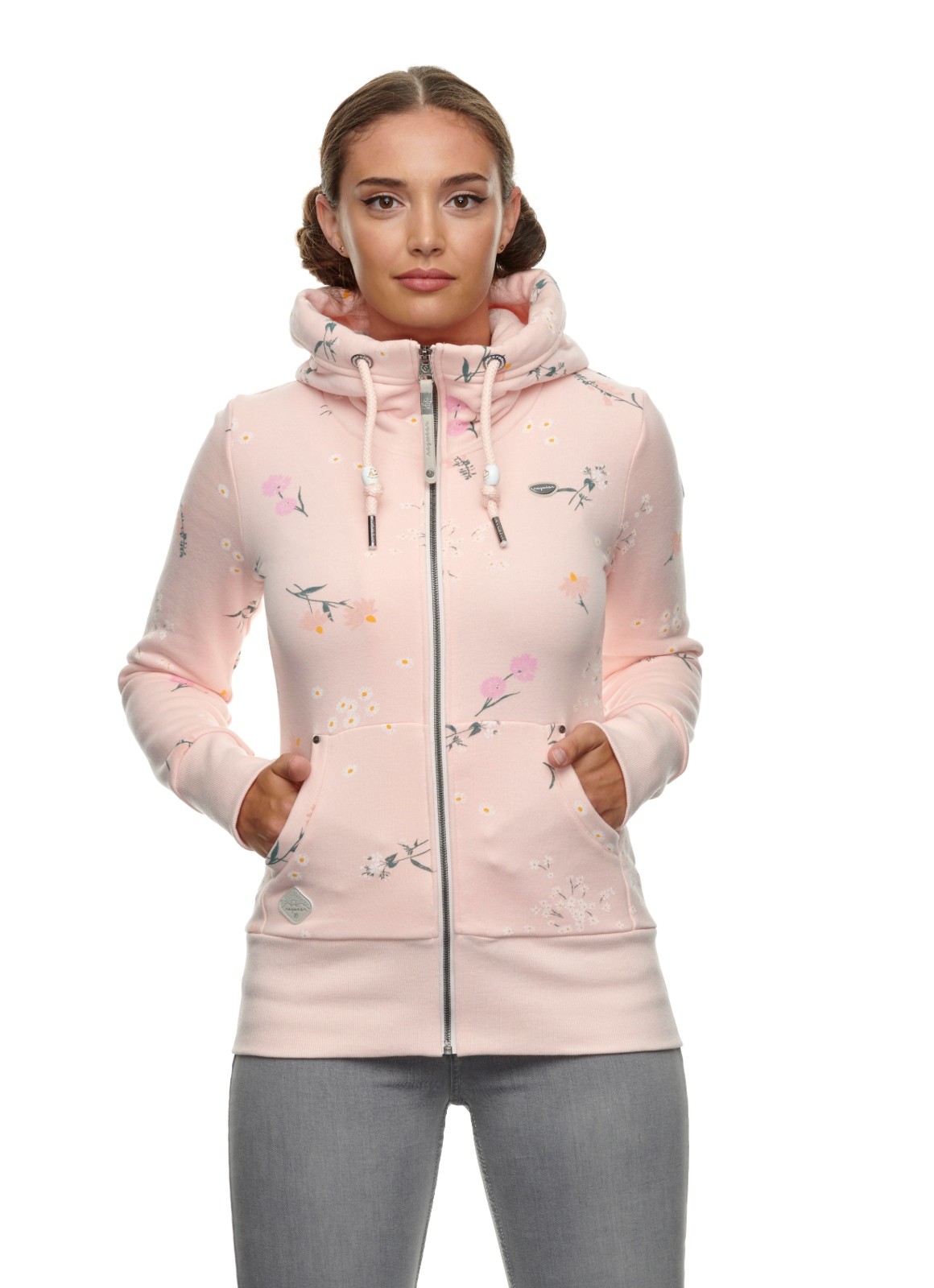 Ragwear Women's Neska Flowers Zip Light Peach Ragwear Women's Neska Flowers Zip Light Peach