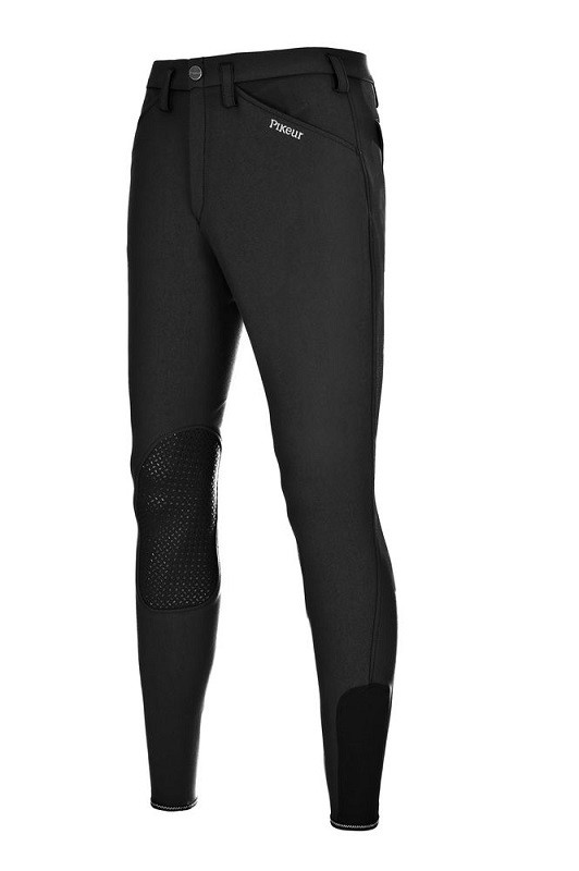 Pikeur Men's Riding Breeches Rodrigo III Fabric Knee Black Pikeur Men's Riding Breeches Rodrigo III Fabric Knee Black