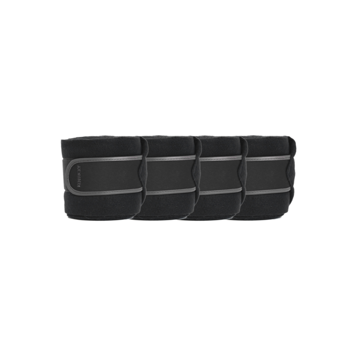 Kentucky Horsewear Polar Fleece Bandages Black Kentucky Horsewear Polar Fleece Bandages Black