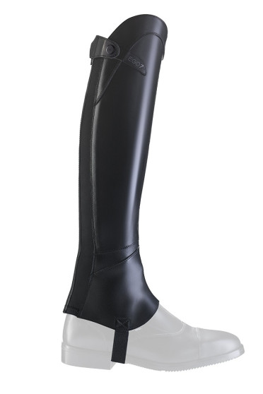 Ego 7 Mini Chaps Lyra Met Elastiek Zwart Ego 7 Mini Chaps Lyra Met Elastiek Zwart
