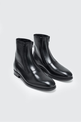 Secchiari Ankle Boots Black – Double Zip Vitello Leather | Ridershouse