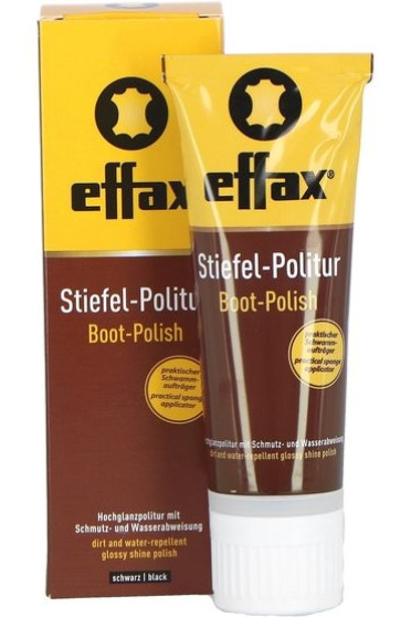 Effax Boot Polish Vuil- en waterafstotende glanzende glanspoets Zwart Effax Boot Polish Vuil- en waterafstotende glanzende glanspoets Zwart