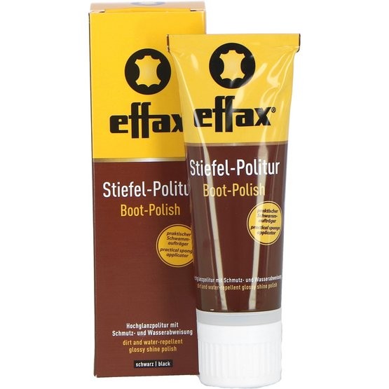 Effax Boot Polish Vuil- en waterafstotende glanzende glanspoets Zwart Effax Boot Polish Vuil- en waterafstotende glanzende glanspoets Zwart