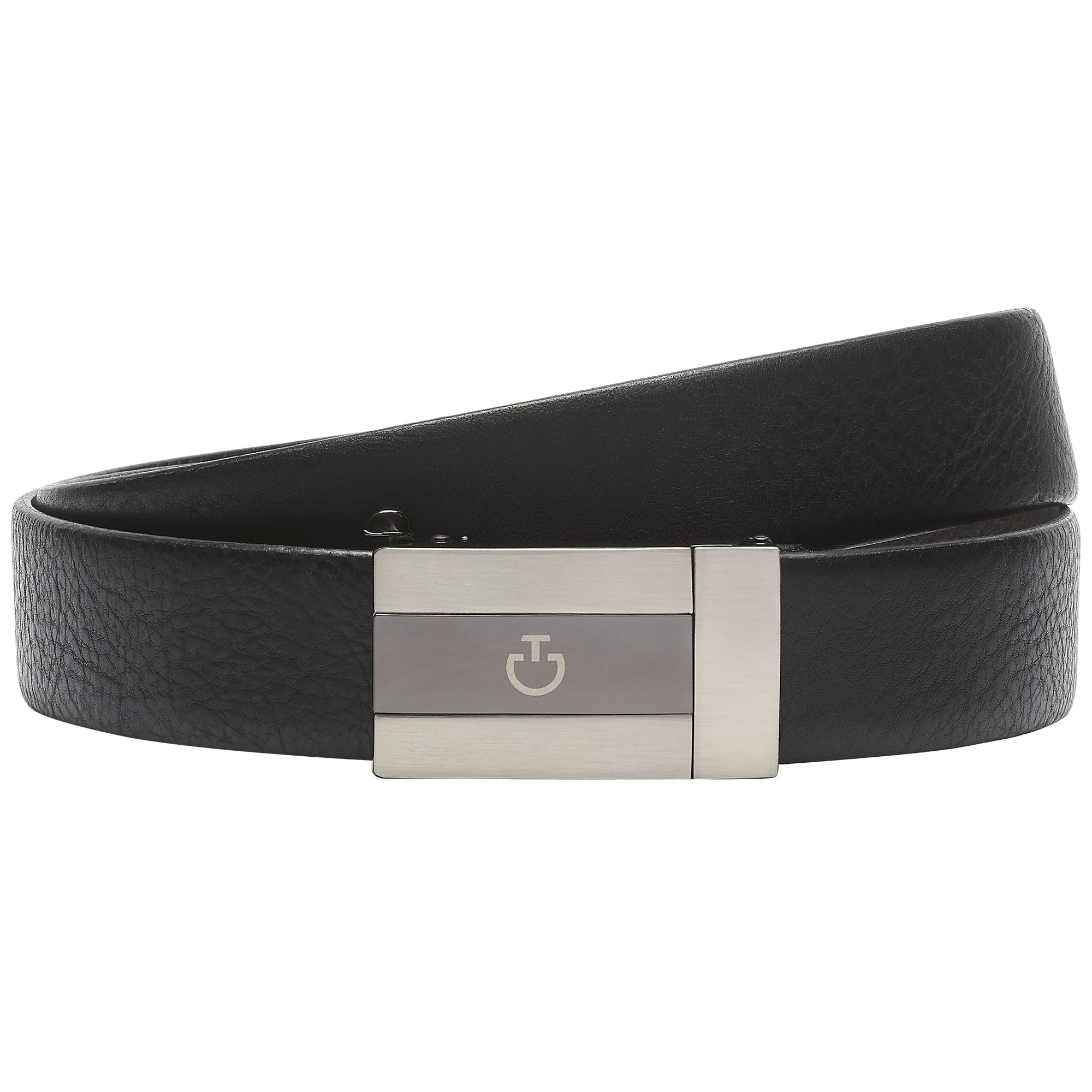 Cavalleria Toscana Men's CT Reversible Leather Belt Black