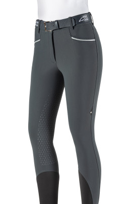 Equiline Women's Riding Breeches Ginetteg Full Grip Night Grey