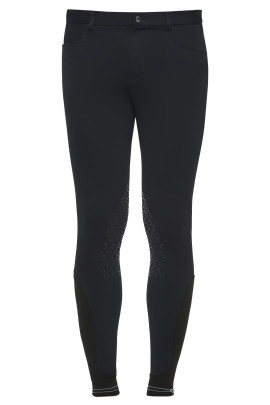Men's New Grip System Breeches W/Perforated Logo Tape Navy (Pique Fabric) Men's New Grip System Breeches W/Perforated Logo Tape Navy (Pique Fabric)