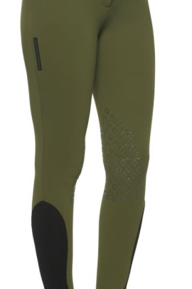 Men's New Grip System Breeches W/Perforated Logo Tape Green (Pique Fabric)