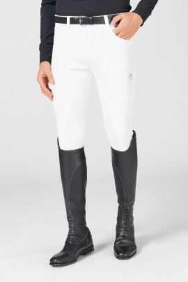 Vestrum Men's Riding Breeches Dublino Knee Grip White