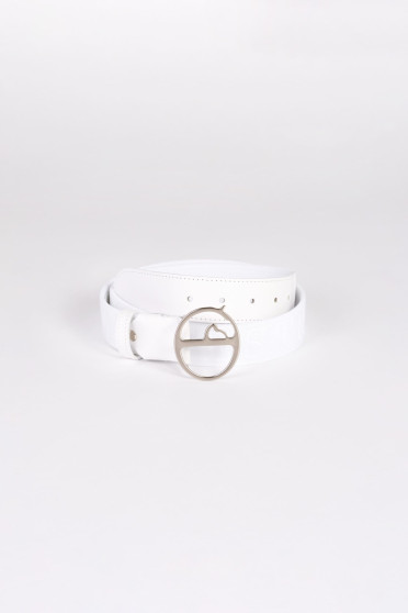 Ridershouse: Vestrum Pozzallo Riem Wit - Gesp Zilver De riem is zeer elastische.