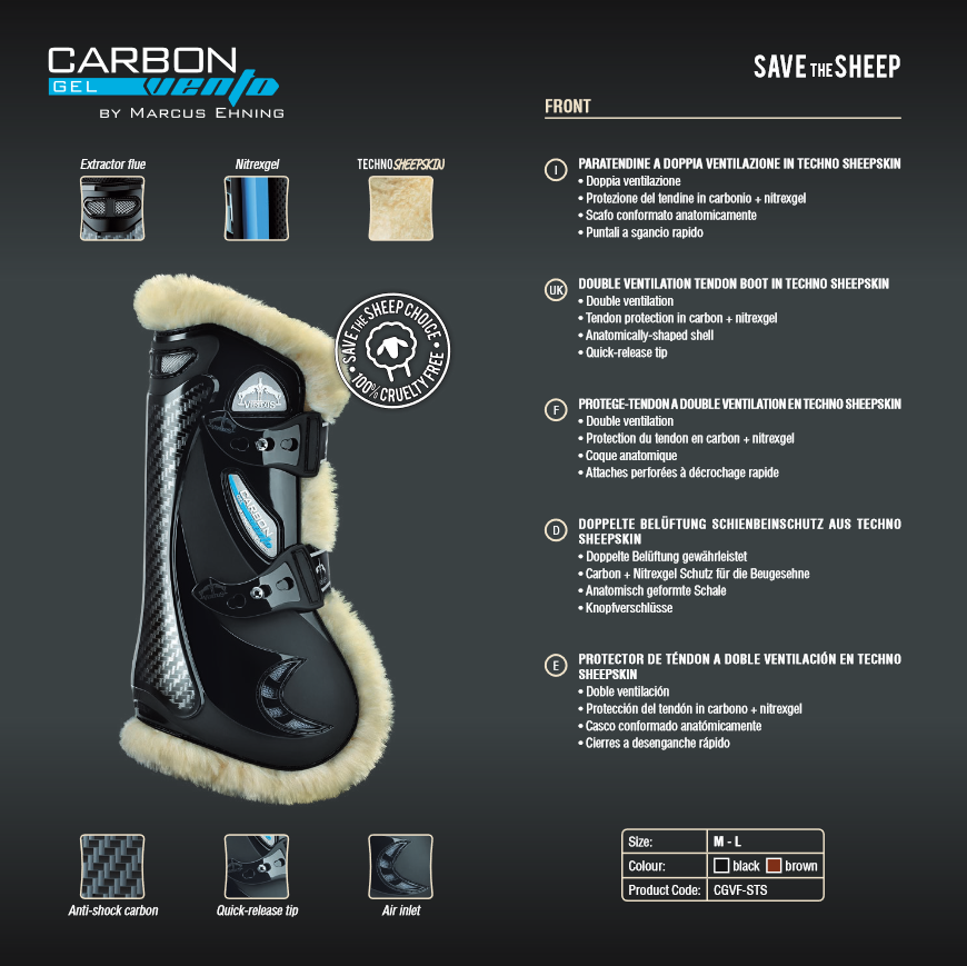 Veredus Carbon Gel By Marcus Ehning Peesbeschermer Voor Zwart En Bruin Veredus Carbon Gel By Marcus Ehning Peesbeschermer Voor Zwart En Bruin