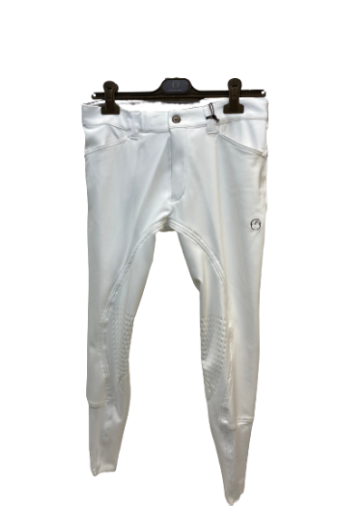 Vestrum Men's Riding Breeches Berlino Knee Grip White Vestrum Men's Riding Breeches Berlino Knee Grip White