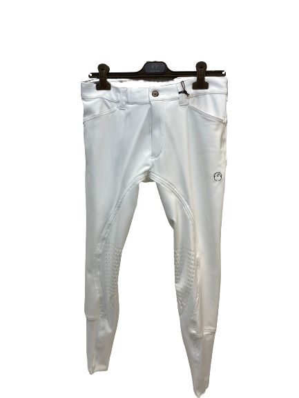 Vestrum Men's Riding Breeches Berlino Knee Grip White Vestrum Men's Riding Breeches Berlino Knee Grip White
