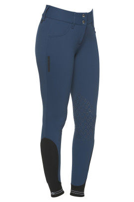 American Logo Tape Breeches Knee Grip (Piqué) Blue Cavalleria Toscana