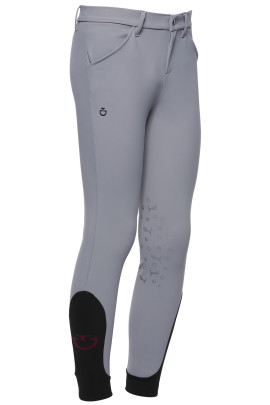 Unisex CT Horse And Helmet Riding Breeches Light Grey Cavalleria Toscana