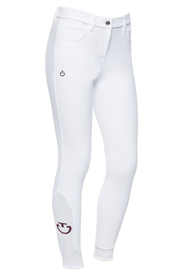 Cavalleria Toscana Girls Color Grip Breeches - White Cavalleria Toscana Girls Color Grip Breeches - White