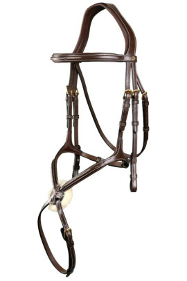 Dyon Figure 8 Noseband Bridle 'D Collection' Mexicaanse neusriem met Bontje