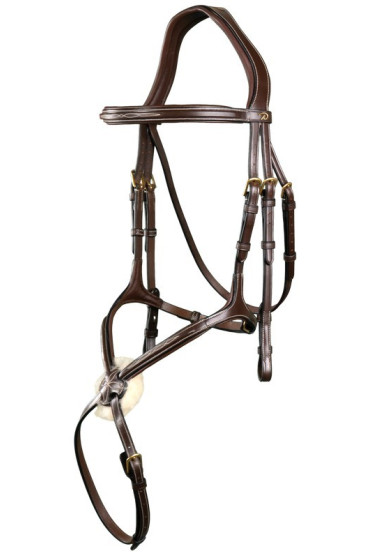 Dyon Figure 8 Noseband Bridle 'D Collection' Mexicaanse neusriem met Bontje Dyon Figure 8 Noseband Bridle 'D Collection' Mexicaanse neusriem met Bontje