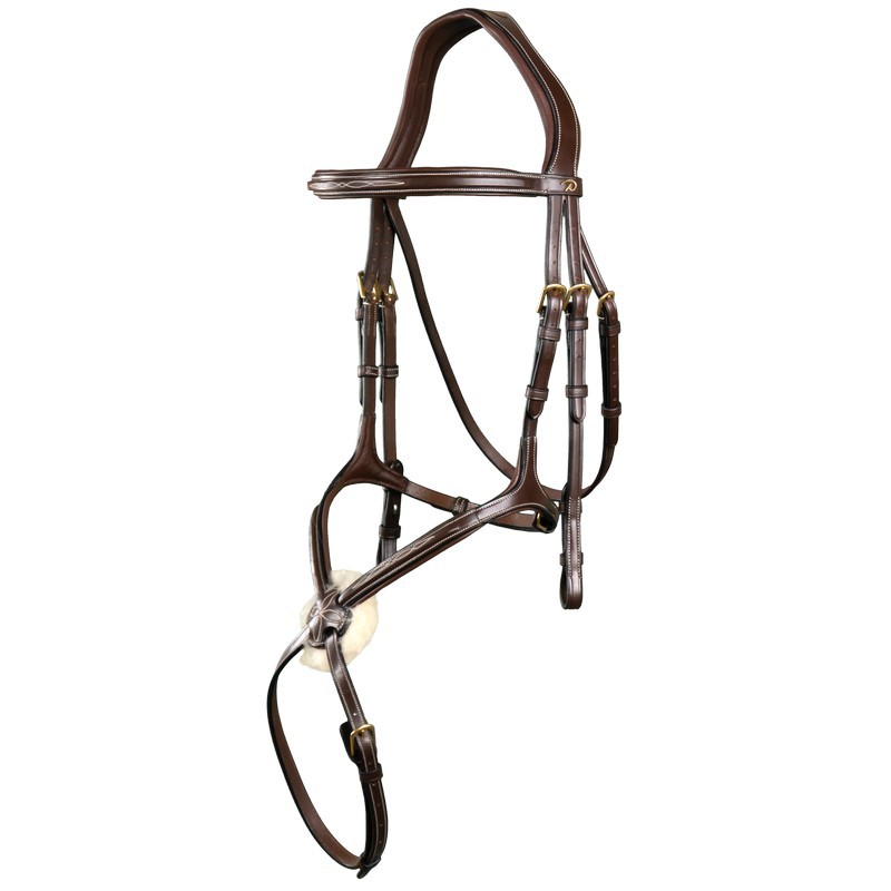 Dyon Figure 8 Noseband Bridle 'D Collection' Mexicaanse neusriem met Bontje Dyon Figure 8 Noseband Bridle 'D Collection' Mexicaanse neusriem met Bontje