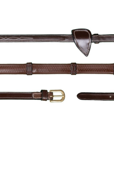 Dyon Rubber (16mm) With 7 Leather Loops Reins 'D Collection' Dyon Rubber (16mm) With 7 Leather Loops Reins 'D Collection'