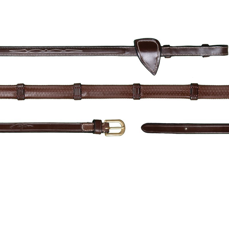 Dyon Rubber (16mm) With 7 Leather Loops Reins 'D Collection' Dyon Rubber (16mm) With 7 Leather Loops Reins 'D Collection'