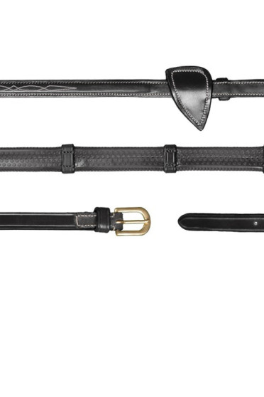 Dyon Rubber (16mm) With 7 Leather Loops Reins 'D Collection' Dyon Rubber (16mm) With 7 Leather Loops Reins 'D Collection'