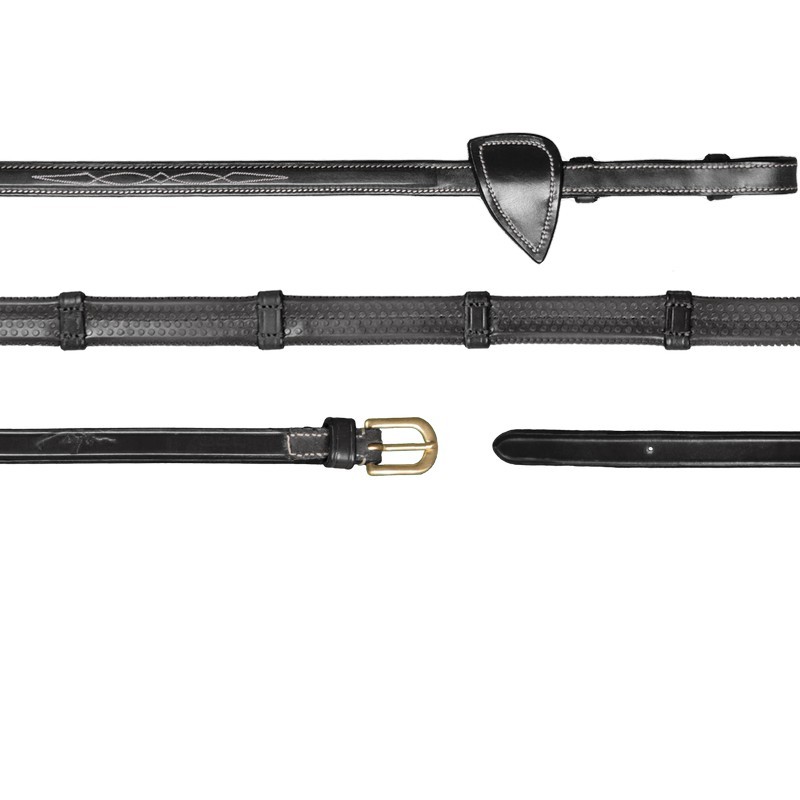 Dyon Rubber (16mm) With 7 Leather Loops Reins 'D Collection' Dyon Rubber (16mm) With 7 Leather Loops Reins 'D Collection'