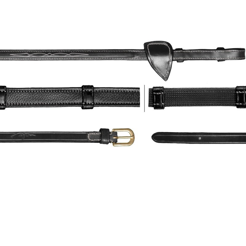 Dyon (13mm) Hunter Reins With 7 Leather Loops 'D Collection' Dyon (13mm) Hunter Reins With 7 Leather Loops 'D Collection'