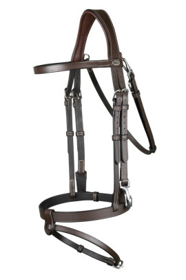 Dyon Flat Leather Bridle With Snap Hooks 'Working Collection'. Trainings Hoofdstel Dyon Flat Leather Bridle With Snap Hooks 'Working Collection'. Trainings Hoofdstel