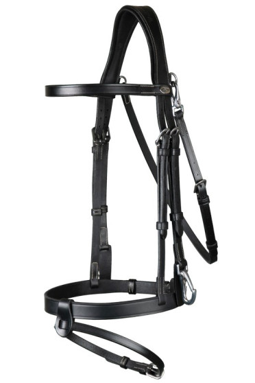 Dyon Flat Leather Bridle With Snap Hooks 'Working Collection'. Trainings Hoofdstel Dyon Flat Leather Bridle With Snap Hooks 'Working Collection'. Trainings Hoofdstel