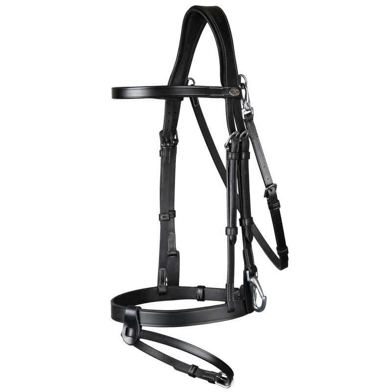 Dyon Flat Leather Bridle With Snap Hooks 'Working Collection'. Trainings Hoofdstel Dyon Flat Leather Bridle With Snap Hooks 'Working Collection'. Trainings Hoofdstel